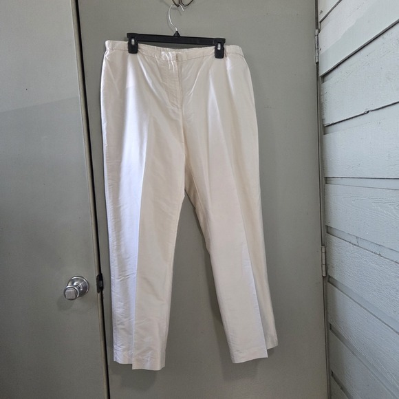 Neiman Marcus Pants - Neiman Marcus 100% Silk Pants Womens XL Trousers White Lined Minimalist Chic